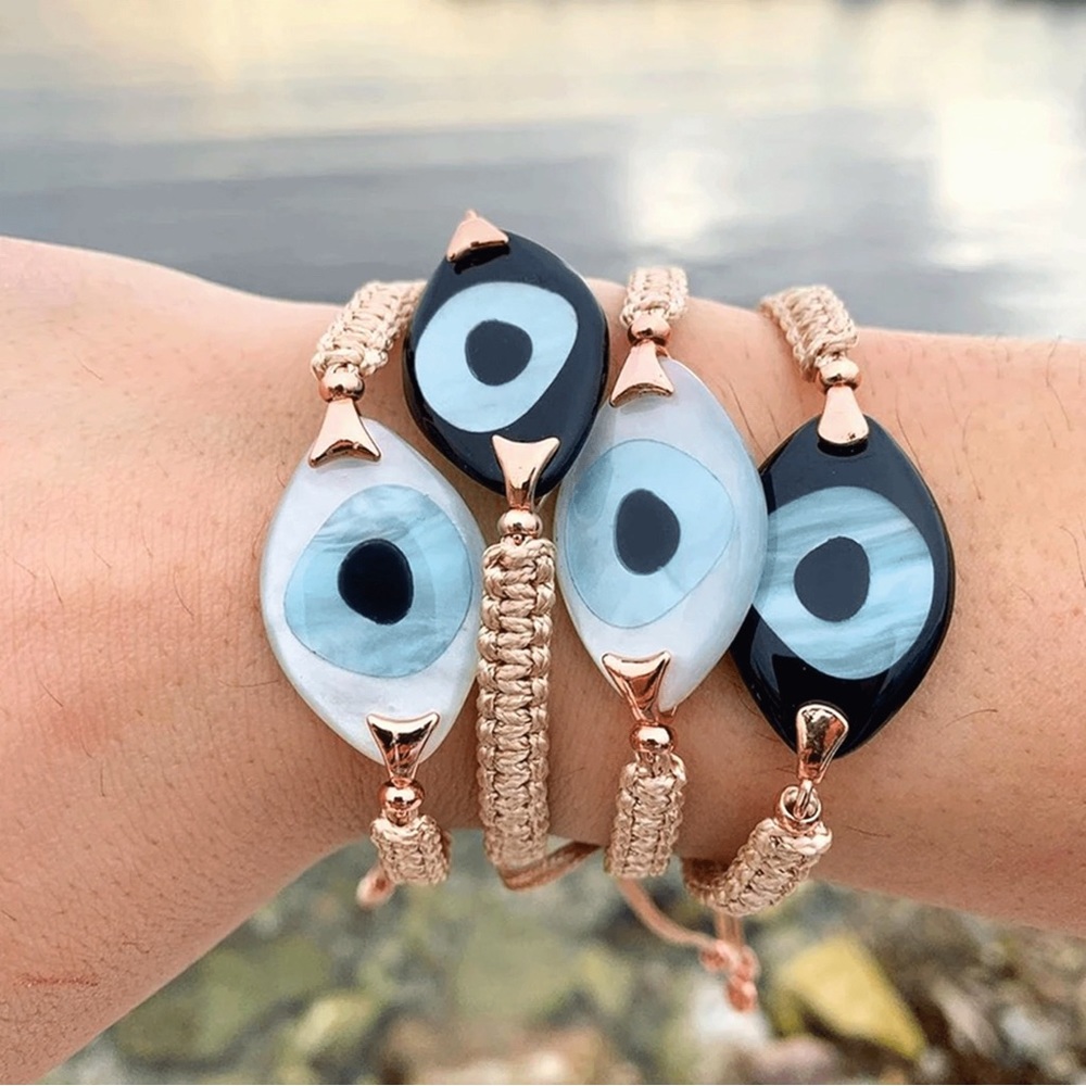 Evil Eye Bracelet woman’s Threads Good Luck Crystal